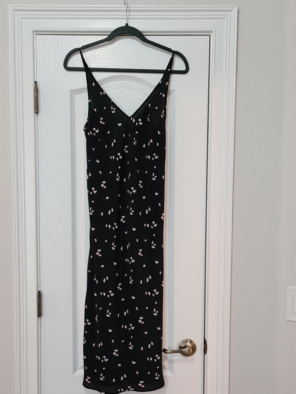 Thakoon - Black Maxi Slip Dress with Floral Print